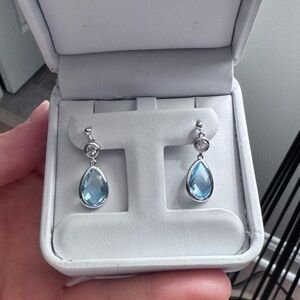 Blue Topaz Teardrop Earrings
